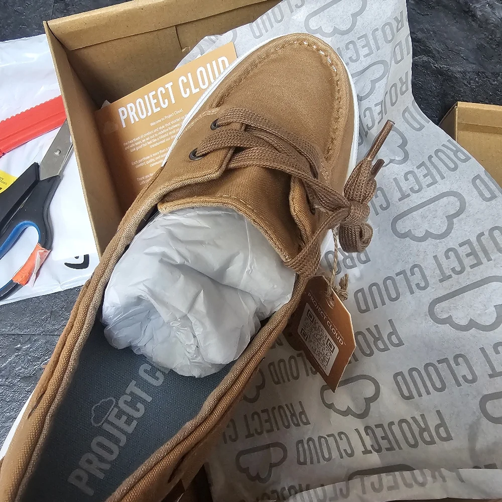NIB Project Cloud Boat Deck Shoes Sneakers Loafers Size 9 Topsiders Canvas - Picture 10 of 13